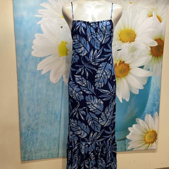 Sisstrevolution Blue Tropical Hideaway Tank Maxi Dress NWT - Picture 6 of 16